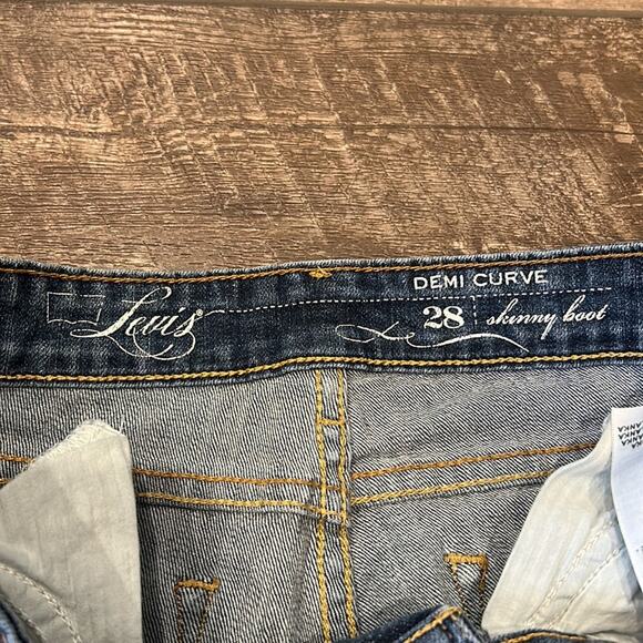 Levi's Women's Demi Curve Distressed Skinny Boot Medium Wash Size 28 - Picture 6 of 7